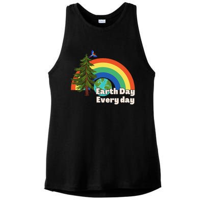 Earth Day Every Day Cute Earth Day Ladies PosiCharge Tri-Blend Wicking Tank