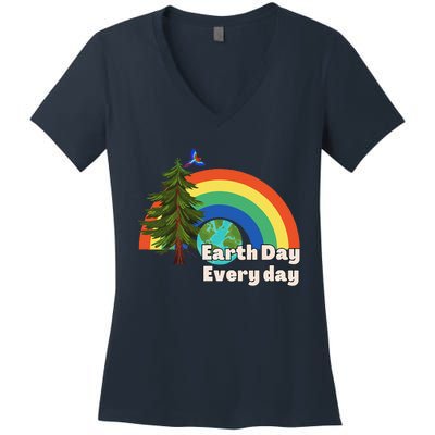 Earth Day Every Day Cute Earth Day Women's V-Neck T-Shirt