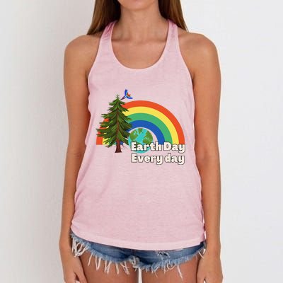 Earth Day Every Day Cute Earth Day Women's Knotted Racerback Tank