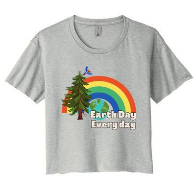 Earth Day Every Day Cute Earth Day Women's Crop Top Tee