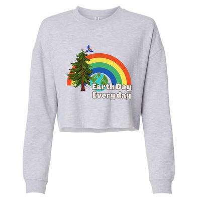 Earth Day Every Day Cute Earth Day Cropped Pullover Crew