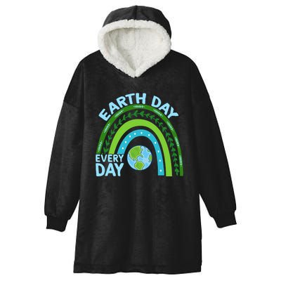 Earth Day Everyday Rainbow Hooded Wearable Blanket