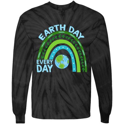 Earth Day Everyday Rainbow Tie-Dye Long Sleeve Shirt
