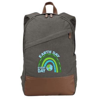 Earth Day Everyday Rainbow Cotton Canvas Backpack
