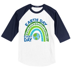 Earth Day Everyday Rainbow Baseball Sleeve Shirt