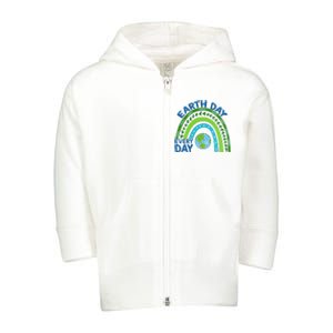 Earth Day Everyday Rainbow Toddler Zip Fleece Hoodie