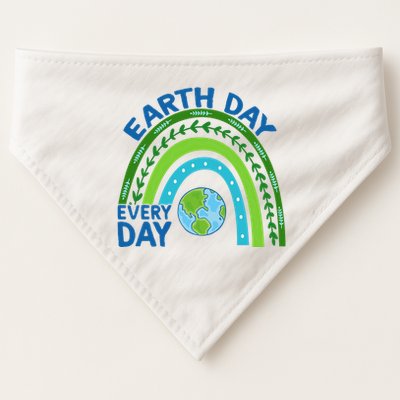 Earth Day Everyday Rainbow USA-Made Doggie Bandana