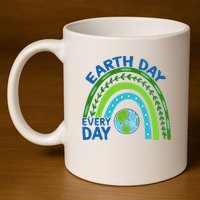Earth Day Everyday Rainbow 11oz C Handle Ceramic Mug