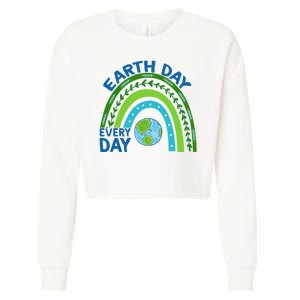 Earth Day Everyday Rainbow Cropped Pullover Crew