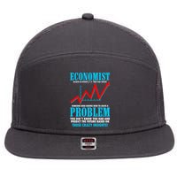 Economist Definition 7 Panel Mesh Trucker Snapback Hat
