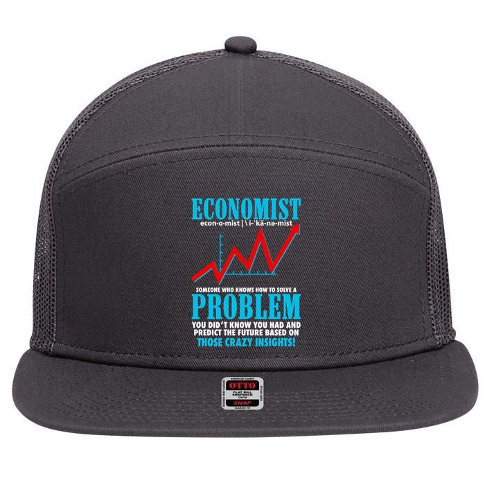 Economist Definition 7 Panel Mesh Trucker Snapback Hat