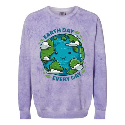 Earth Day Every Day Cute Environmental Light Colorblast Crewneck Sweatshirt