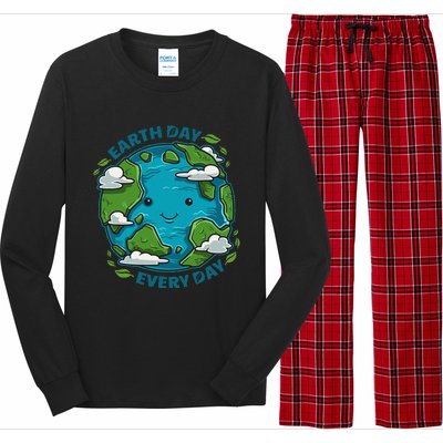 Earth Day Every Day Cute Environmental Light Long Sleeve Pajama Set