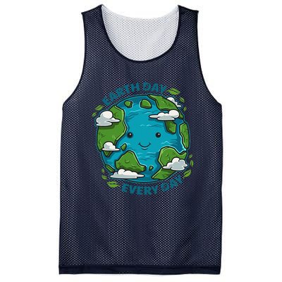 Earth Day Every Day Cute Environmental Light Mesh Reversible Basketball Jersey Tank