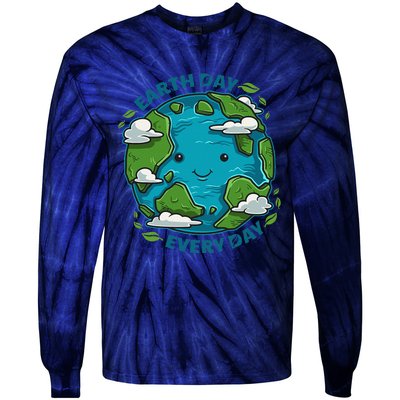 Earth Day Every Day Cute Environmental Light Tie-Dye Long Sleeve Shirt