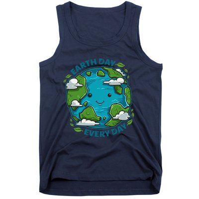 Earth Day Every Day Cute Environmental Light Tank Top