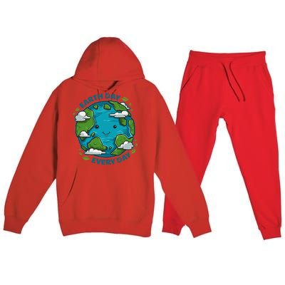 Earth Day Every Day Cute Environmental Light Premium Hooded Sweatsuit Set