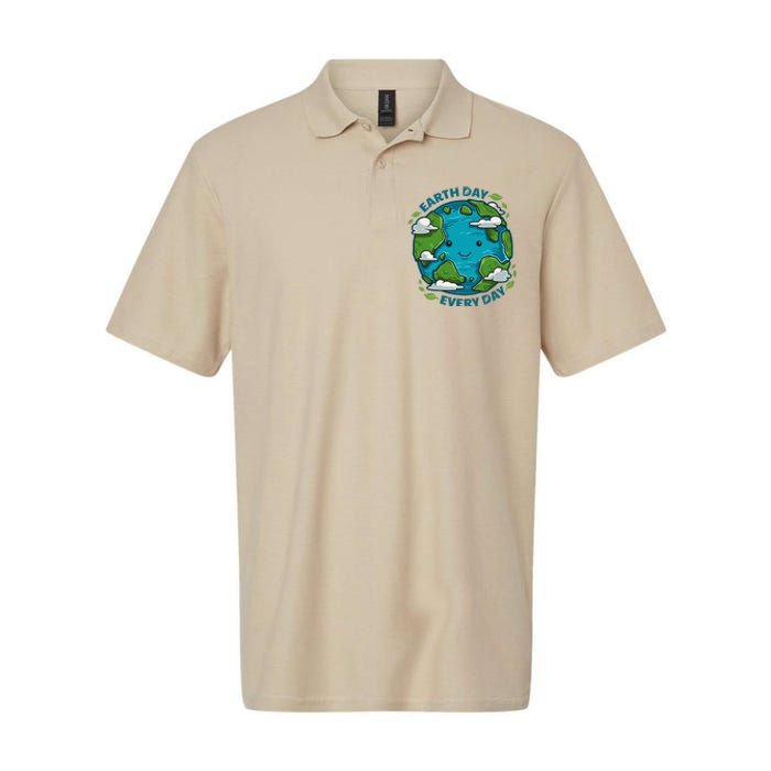 Earth Day Every Day Cute Environmental Light Softstyle Adult Sport Polo