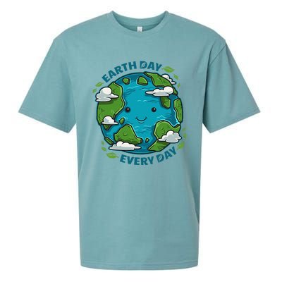 Earth Day Every Day Cute Environmental Light Sueded Cloud Jersey T-Shirt