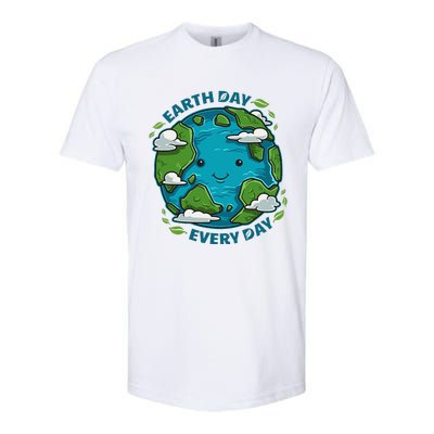 Earth Day Every Day Cute Environmental Light Softstyle CVC T-Shirt