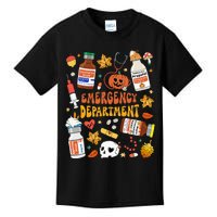 Emergency Department Funny Er Nurse Halloween Spooky Season Kids T-Shirt