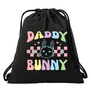 Easter Day Funny Daddy Bunny Retro Easter Father's Day Drawstring Bag