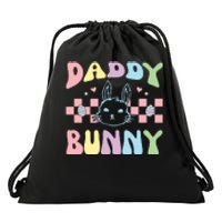 Easter Day Funny Daddy Bunny Retro Easter Father's Day Drawstring Bag