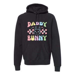 Easter Day Funny Daddy Bunny Retro Easter Father's Day Premium Hoodie