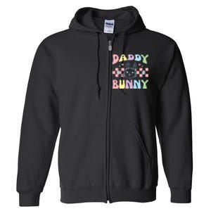 Easter Day Funny Daddy Bunny Retro Easter Father's Day Full Zip Hoodie