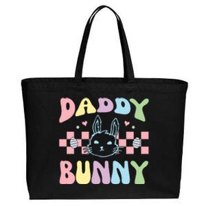 Easter Day Funny Daddy Bunny Retro Easter Father's Day Cotton Canvas Jumbo Tote