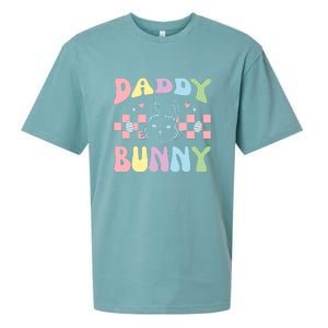 Easter Day Funny Daddy Bunny Retro Easter Father's Day Sueded Cloud Jersey T-Shirt