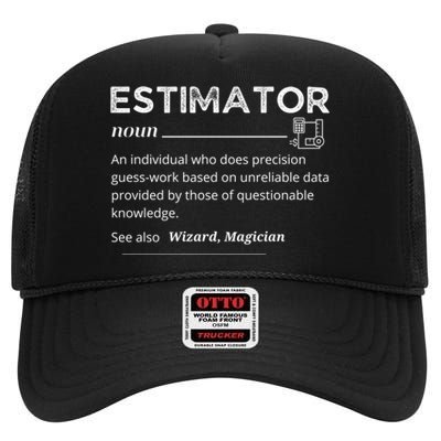 Estimator Definition, Funny Quote Job Titles High Crown Mesh Back Trucker Hat