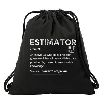 Estimator Definition, Funny Quote Job Titles Drawstring Bag