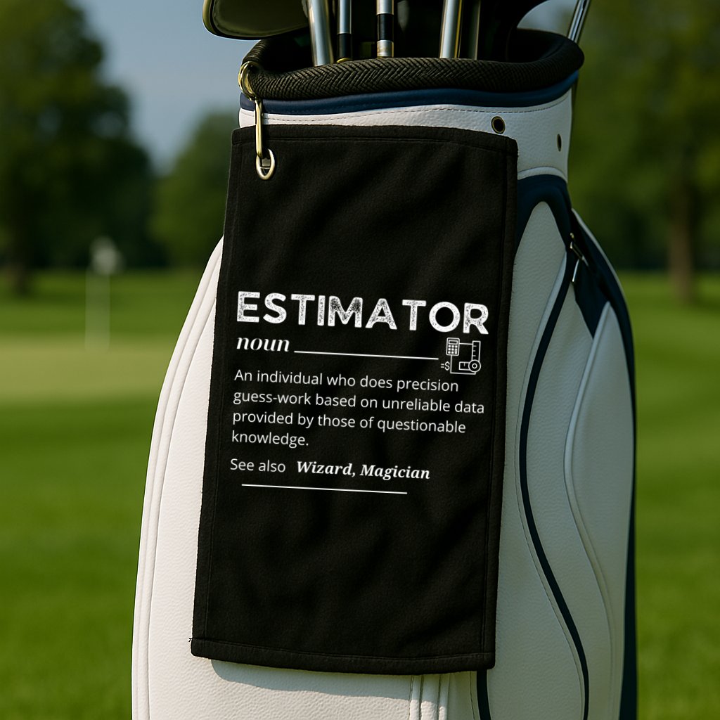 Estimator Definition, Funny Quote Job Titles Golf Towel