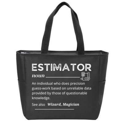 Estimator Definition, Funny Quote Job Titles Zip Tote Bag