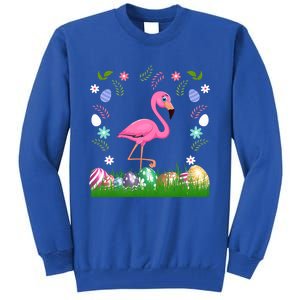 Easter Day Flamingo Graphic Cute Egg Basket Flamingo Lover Cool Gift Tall Sweatshirt