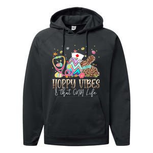 Easter Day Funny Hoppy Vibes & That CNA Life Easte Performance Fleece Hoodie