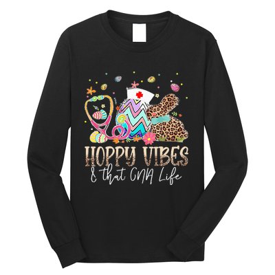 Easter Day Funny Hoppy Vibes & That CNA Life Easte Long Sleeve Shirt