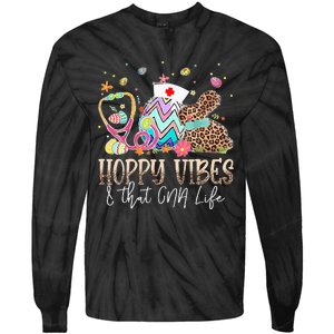 Easter Day Funny Hoppy Vibes & That CNA Life Easte Tie-Dye Long Sleeve Shirt