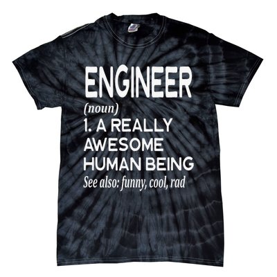 Engineer Definition Funny Civil Mechanical Chemical Computer Tie-Dye T-Shirt