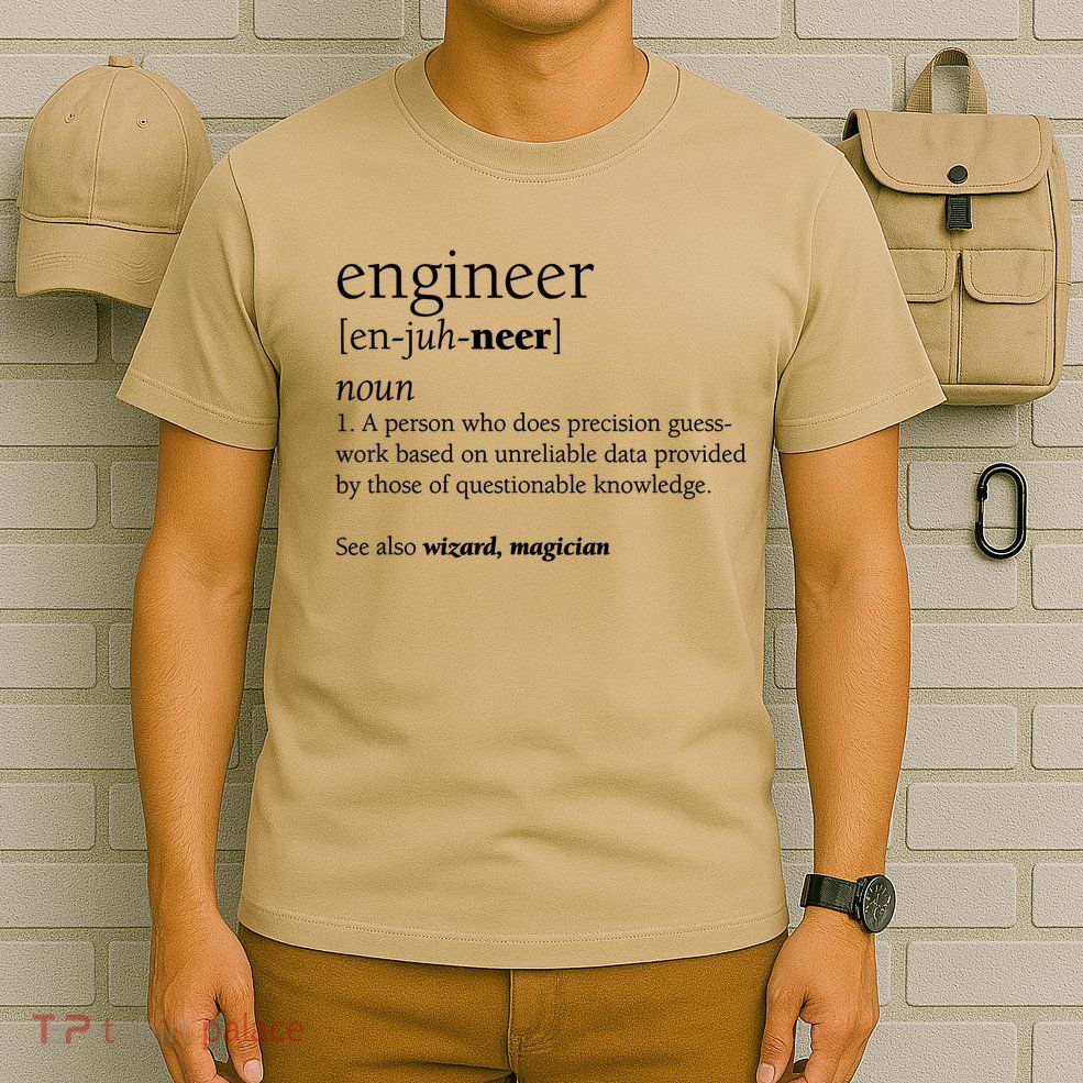 Engineer Definition Funny Engineering Gift STEM T T-Shirt