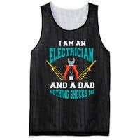 Electrician Dad Funny Electrician Father Gift Mesh Reversible Basketball Jersey Tank