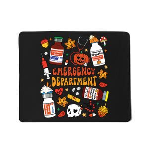 Emergency Department Funny Er Nurse Halloween Spooky Season Mousepad