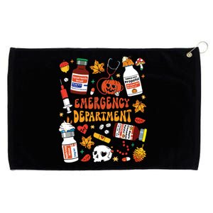 Emergency Department Funny Er Nurse Halloween Spooky Season Grommeted Golf Towel