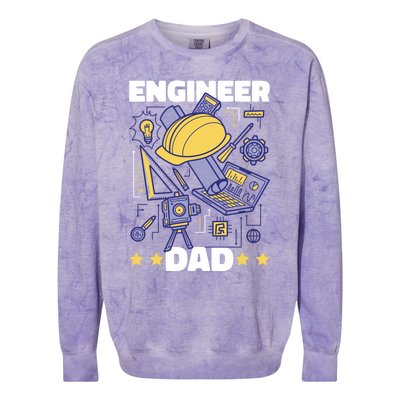 Engineer Dad For Father's Day Gift Colorblast Crewneck Sweatshirt