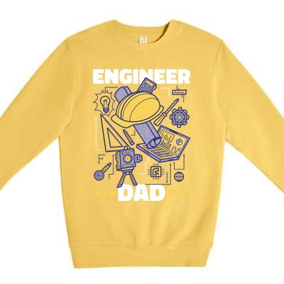 Engineer Dad For Father's Day Gift Premium Crewneck Sweatshirt