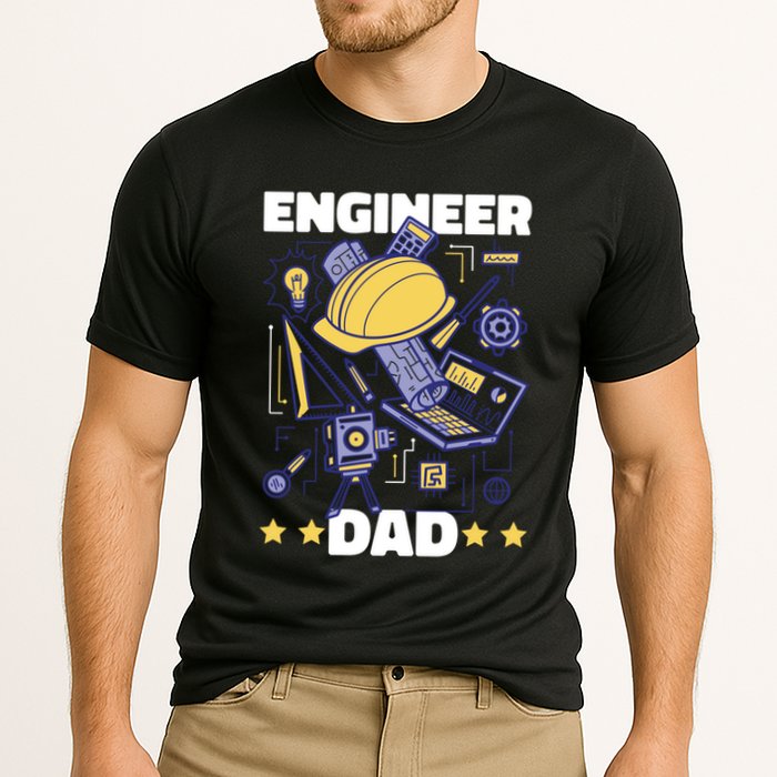 Engineer Dad For Father's Day Gift Cooling Performance Crew T-Shirt
