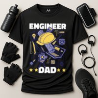 Engineer Dad For Father's Day Gift Cooling Performance Crew T-Shirt