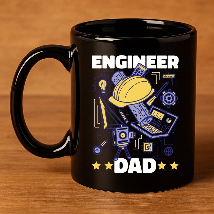 Engineer Dad For Father's Day Gift 11oz C Handle Ceramic Mug