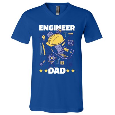 Engineer Dad For Father's Day Gift V-Neck T-Shirt